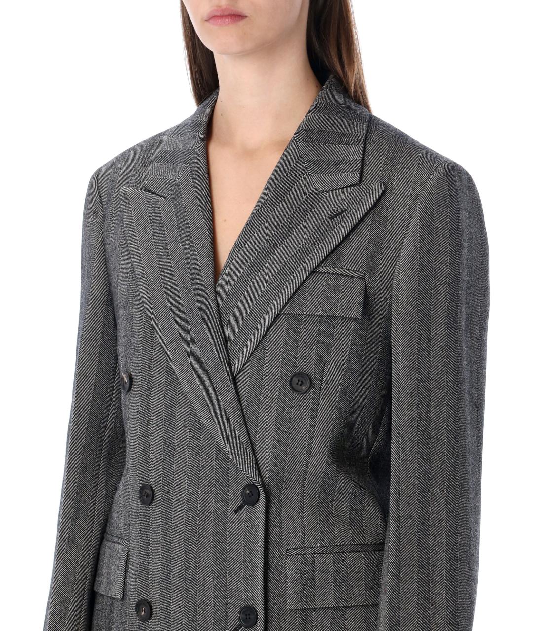 FERRAGAMO Мульти шерстяной жакет/пиджак, фото 4