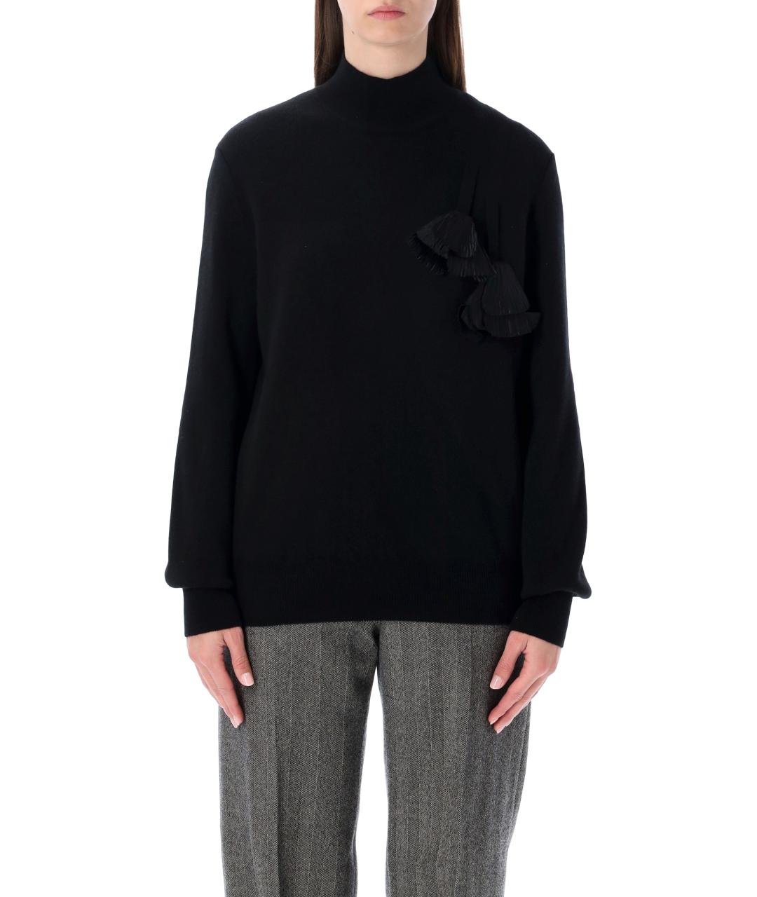 FERRAGAMO Черный шерстяной джемпер / свитер, фото 4