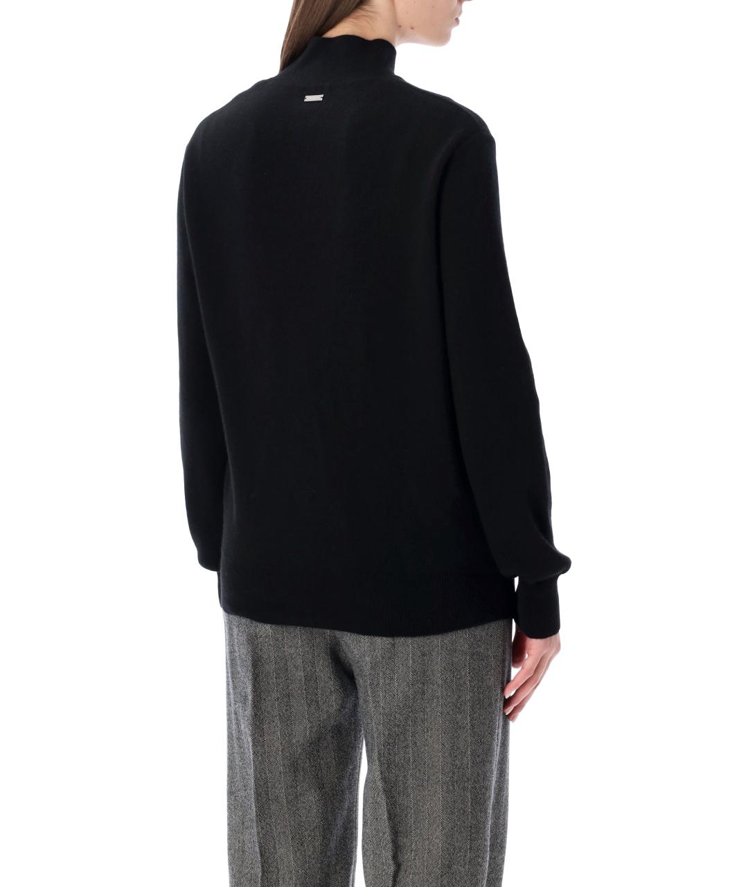 FERRAGAMO Черный шерстяной джемпер / свитер, фото 2