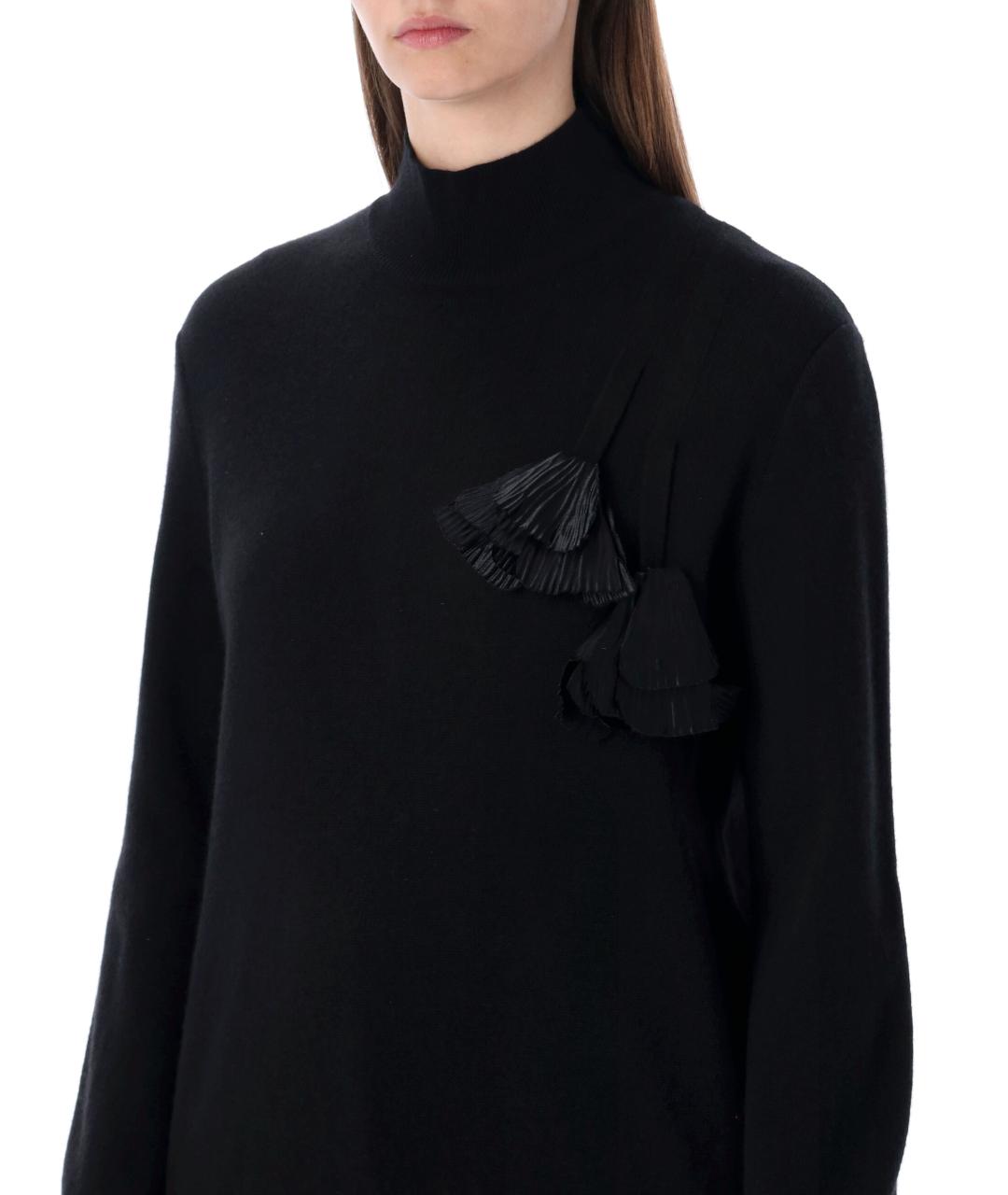 FERRAGAMO Черный шерстяной джемпер / свитер, фото 3