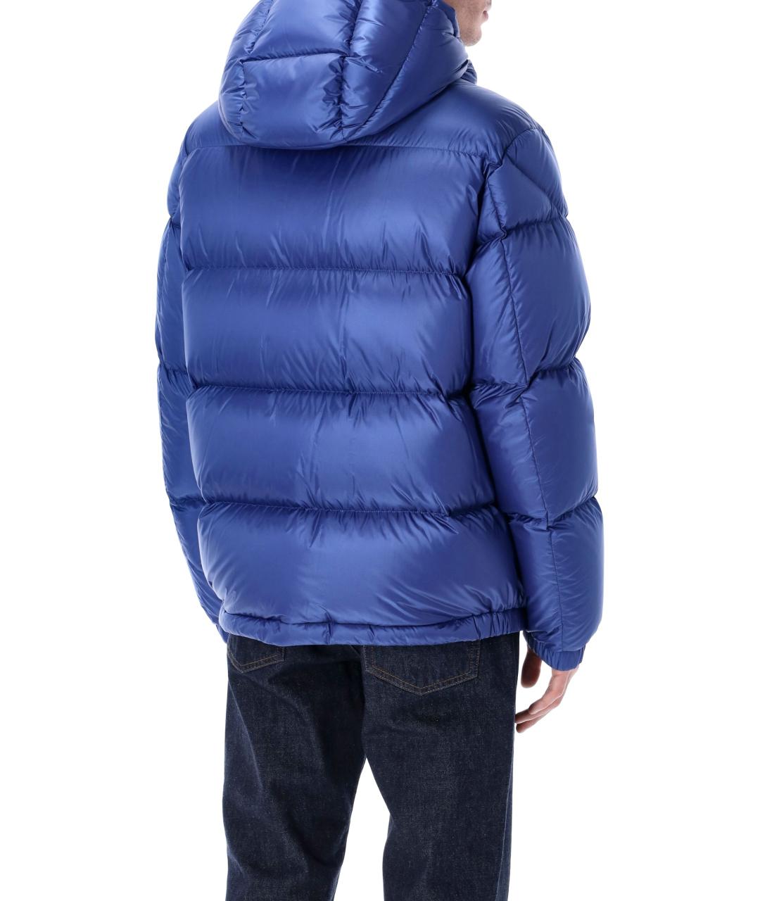 MONCLER Синий полиамидовый пуховик, фото 3