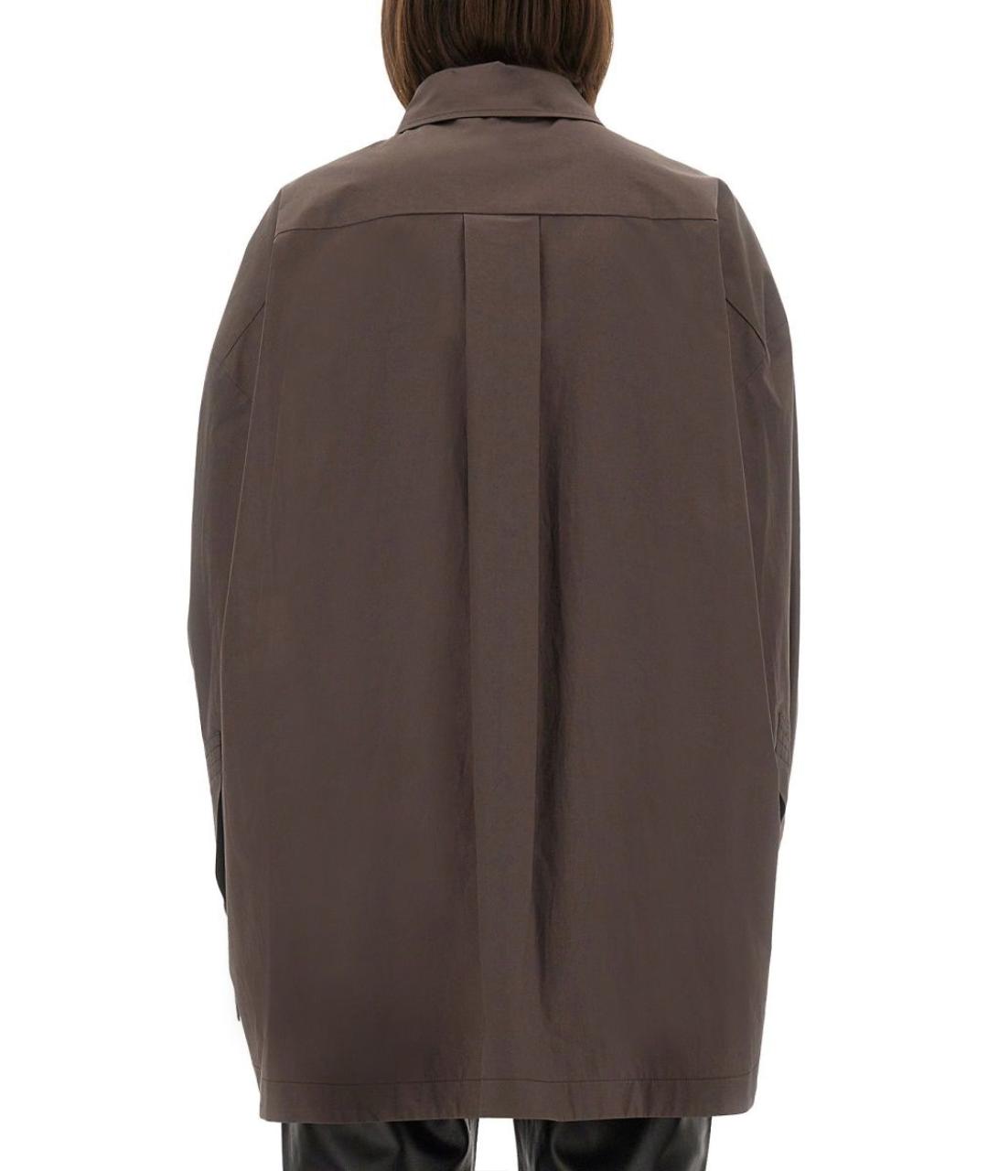 THE ATTICO Коричневая хлопковая рубашка, фото 4