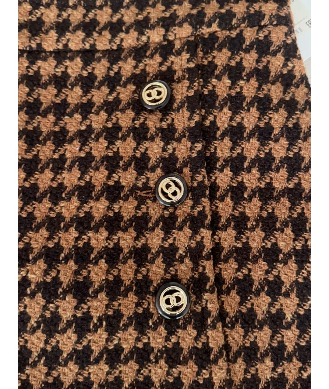 SANDRO Коричневый шерстяной костюм с юбками, фото 5