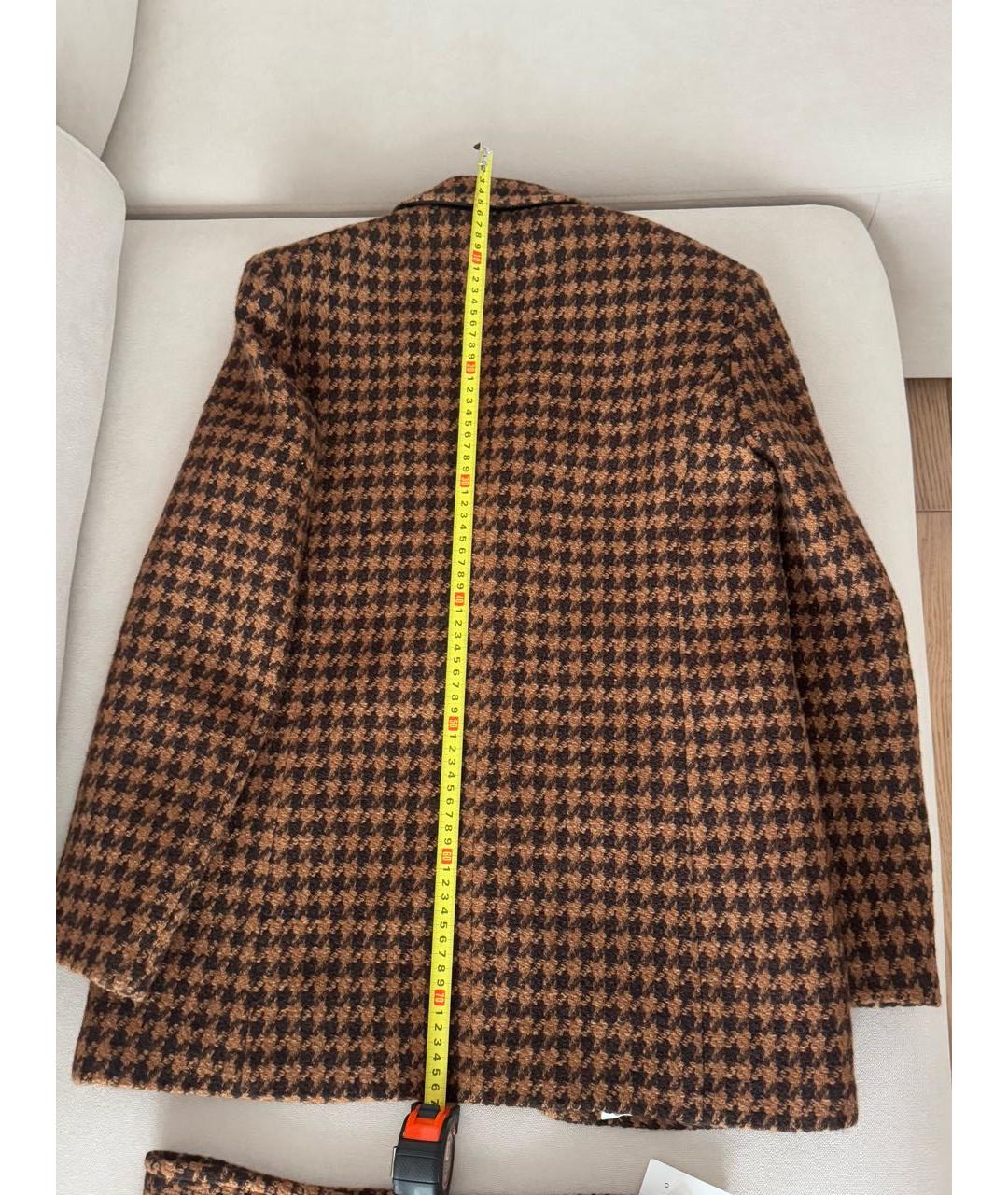 SANDRO Коричневый шерстяной костюм с юбками, фото 4