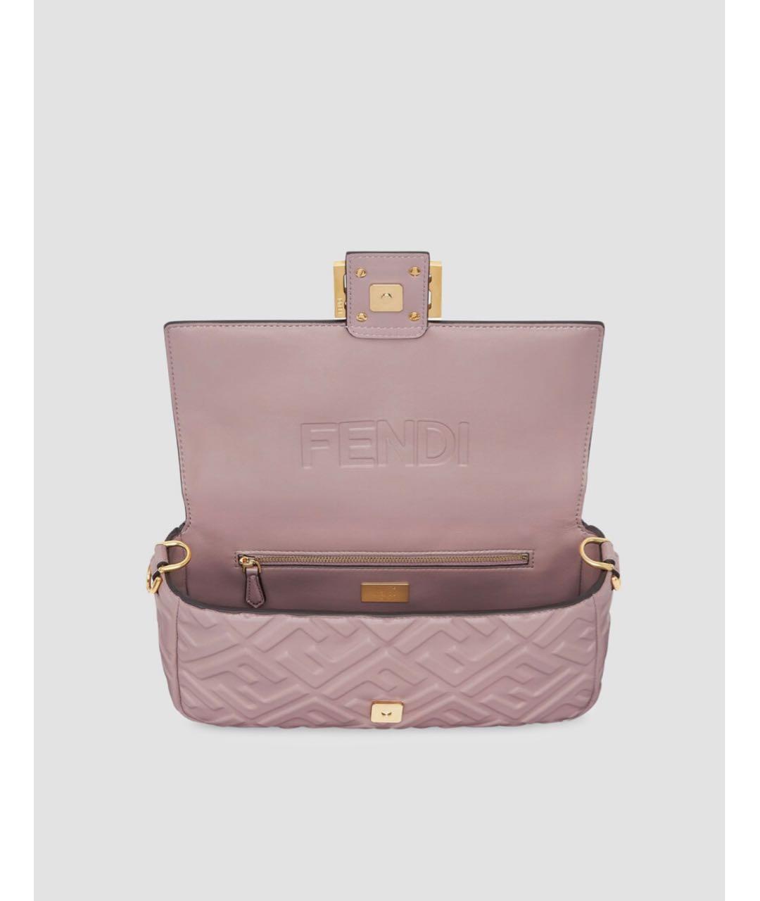 FENDI Розовая кожаная сумка через плечо, фото 4
