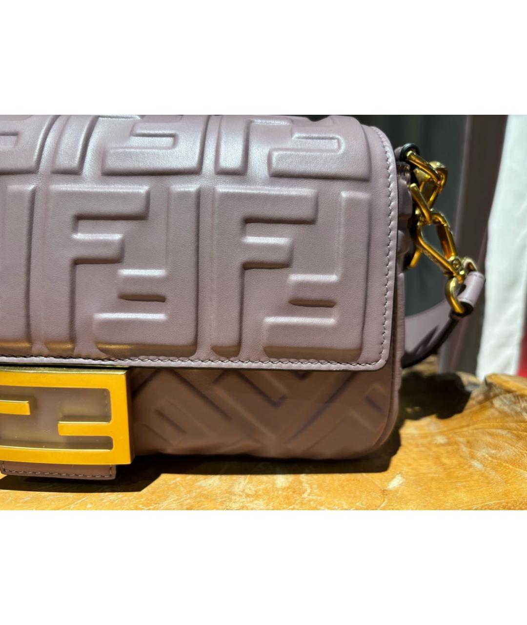 FENDI Розовая кожаная сумка через плечо, фото 6