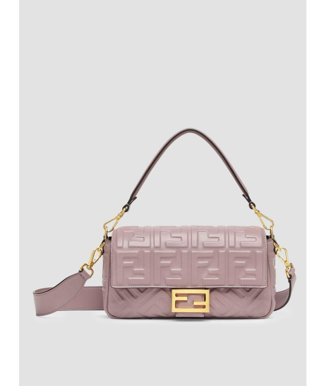 FENDI Розовая кожаная сумка через плечо, фото 8