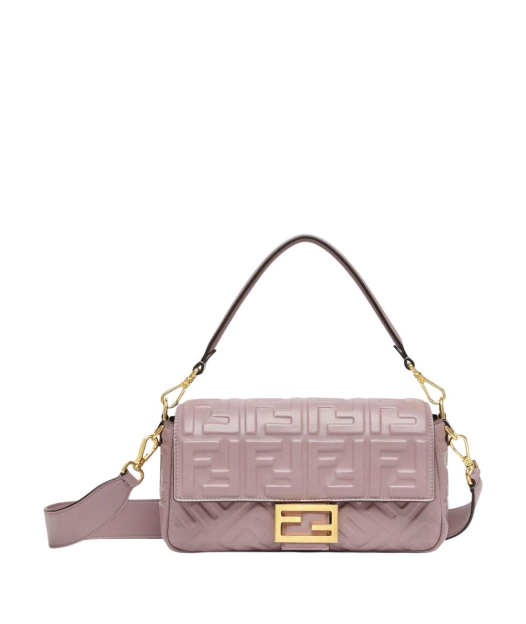 FENDI Розовая кожаная сумка через плечо, фото 1