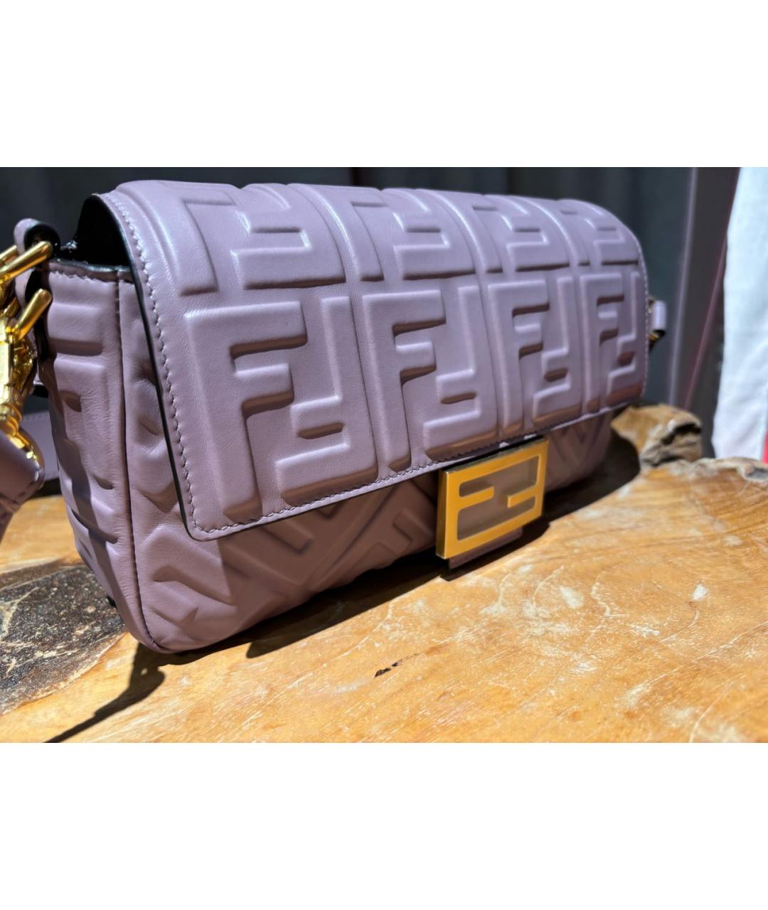 FENDI Розовая кожаная сумка через плечо, фото 2