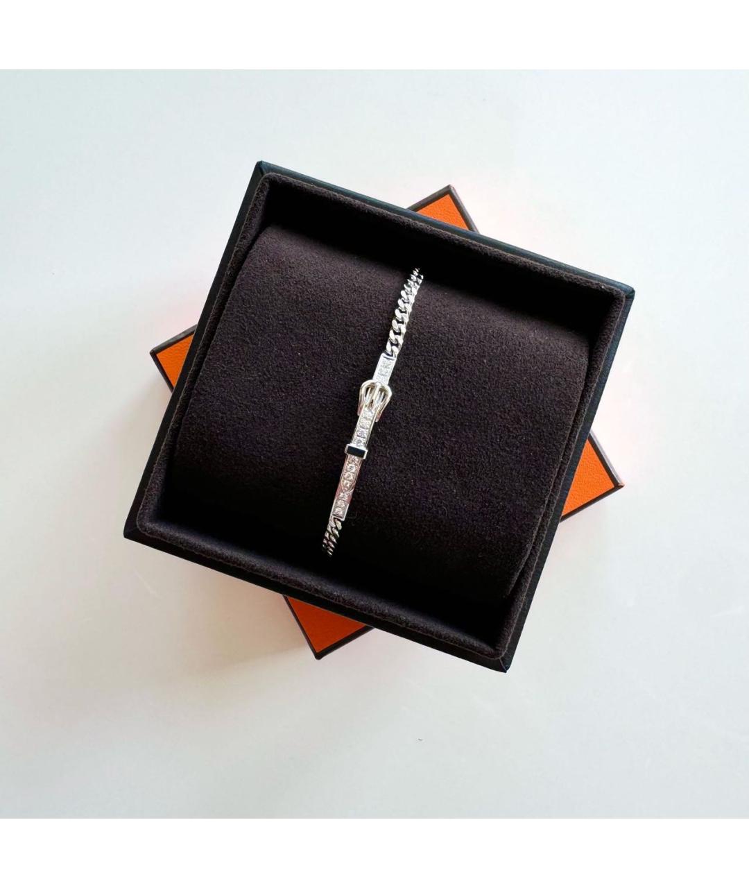 HERMES Серебрянный браслет из белого золота, фото 3