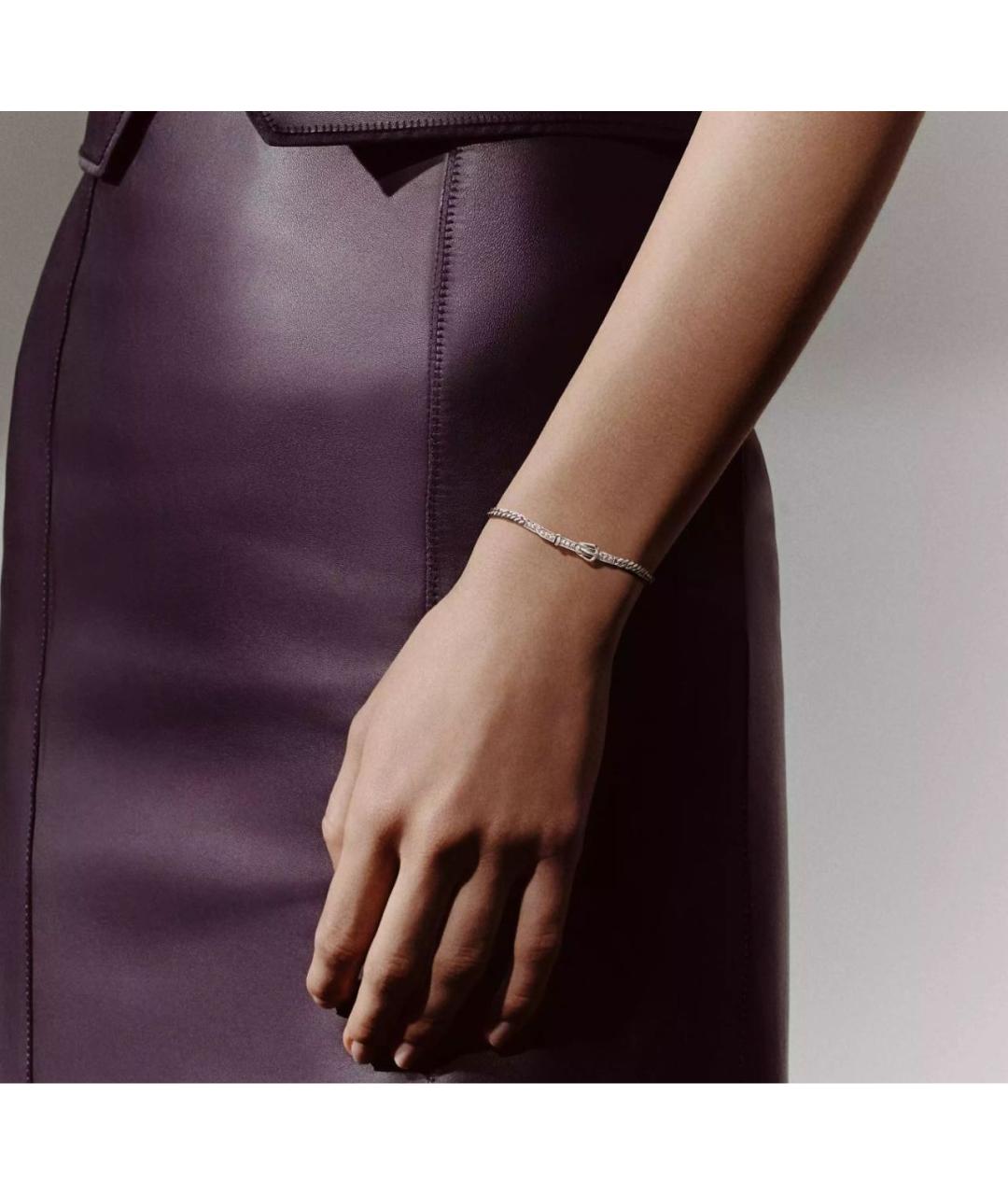 HERMES Серебрянный браслет из белого золота, фото 4