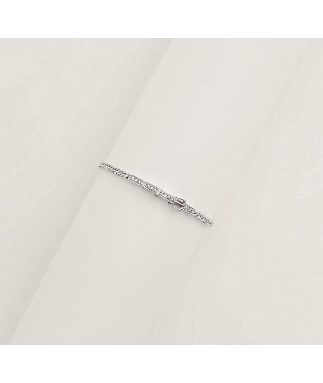 HERMES Серебрянный браслет из белого золота, фото 2