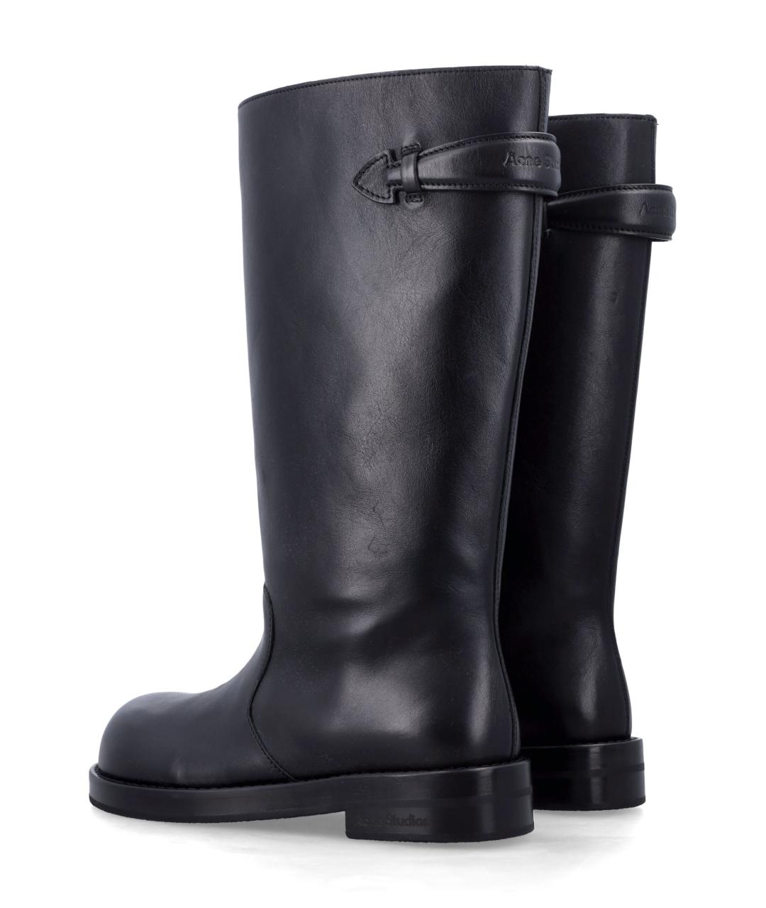 ACNE STUDIOS Черные кожаные сапоги, фото 3