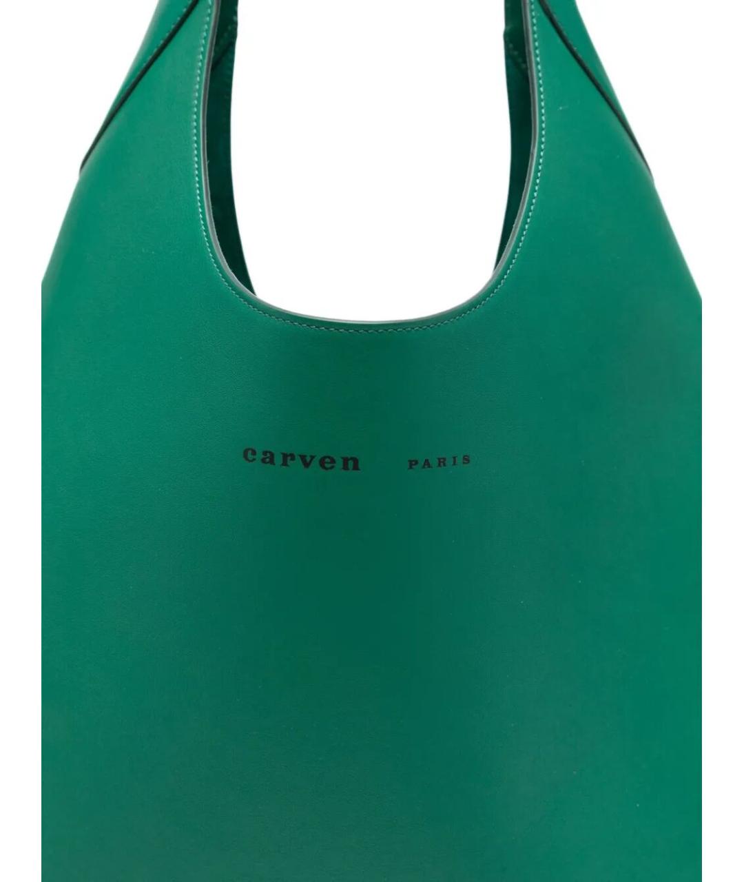 Carven Зеленая кожаная сумка через плечо, фото 3