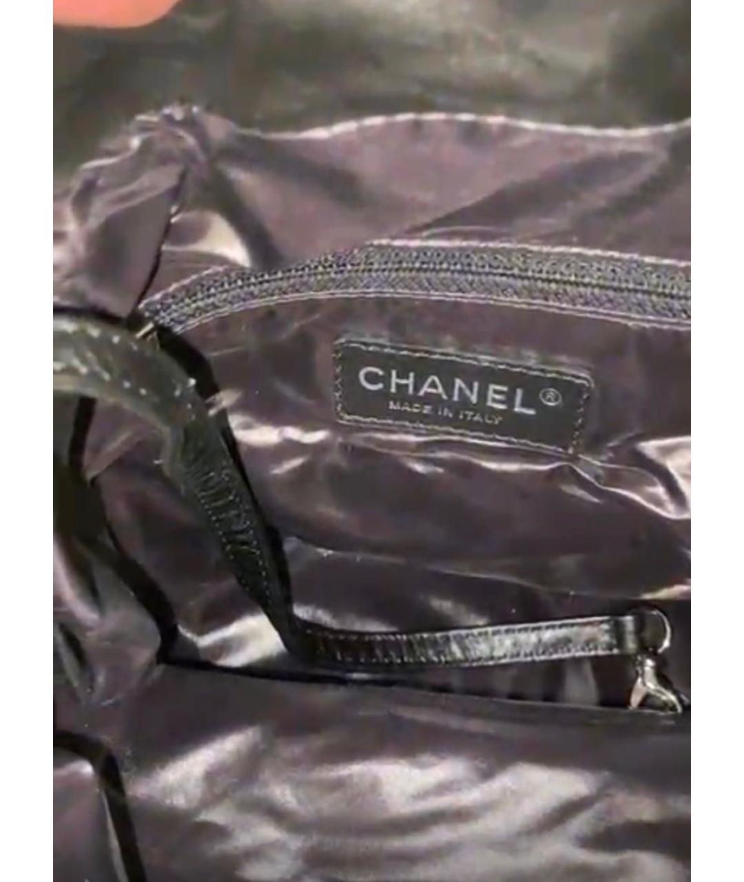 CHANEL Темно-синяя тканевая сумка через плечо, фото 6