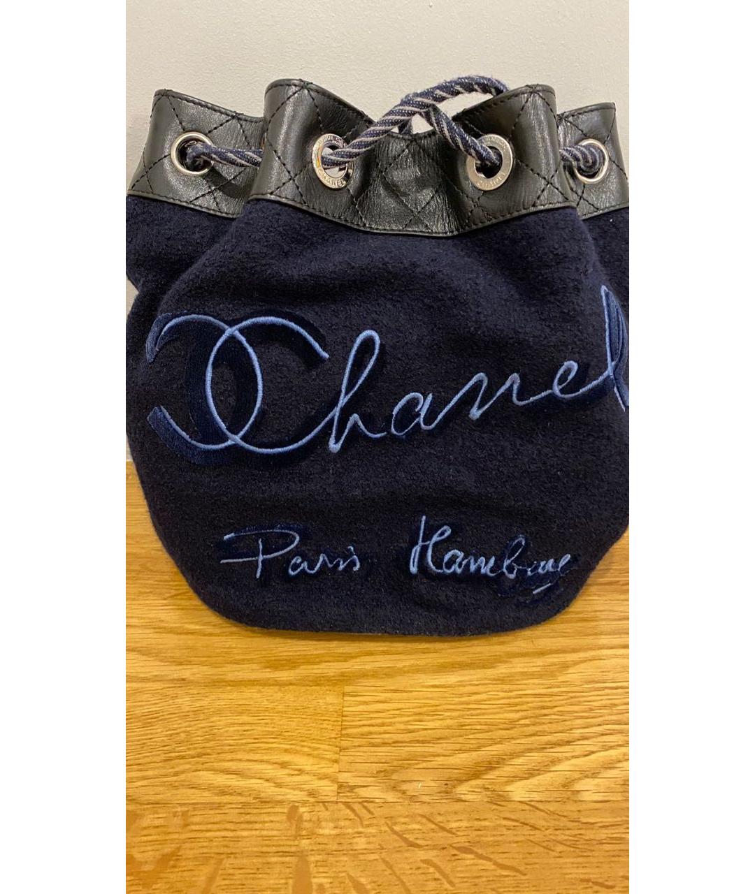CHANEL Темно-синяя тканевая сумка через плечо, фото 7