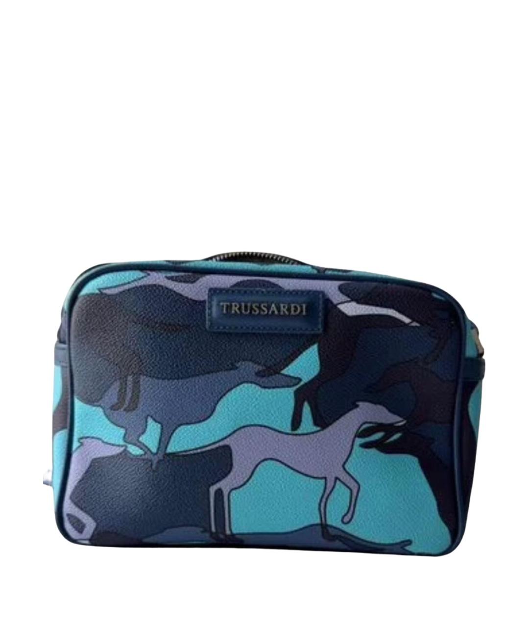 TRUSSARDI Синяя сумка через плечо из искусственной кожи, фото 1