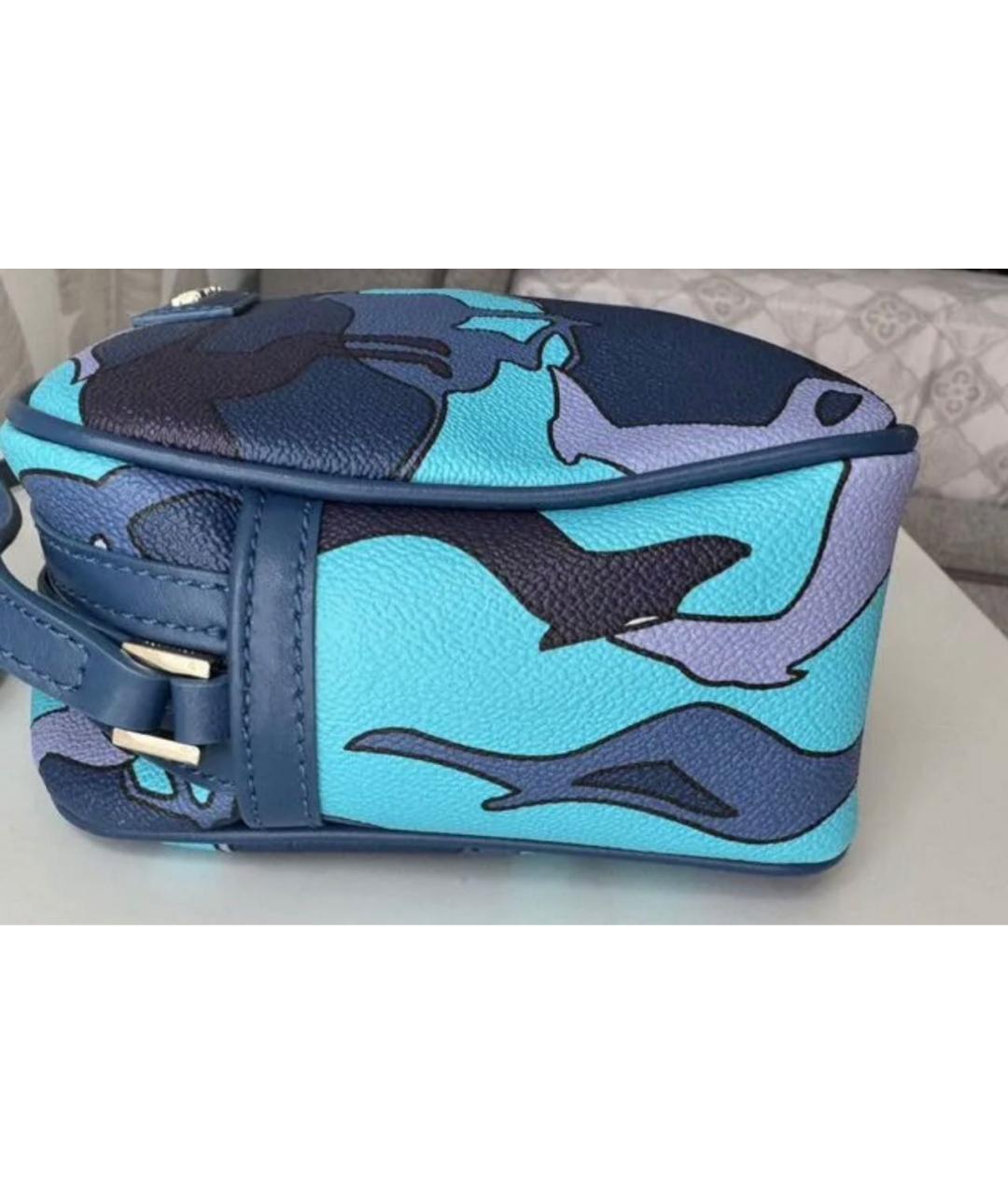 TRUSSARDI Синяя сумка через плечо из искусственной кожи, фото 2