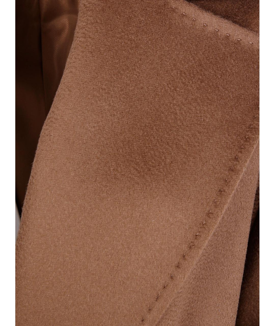 MAX MARA STUDIO Коричневое шерстяное пальто, фото 3