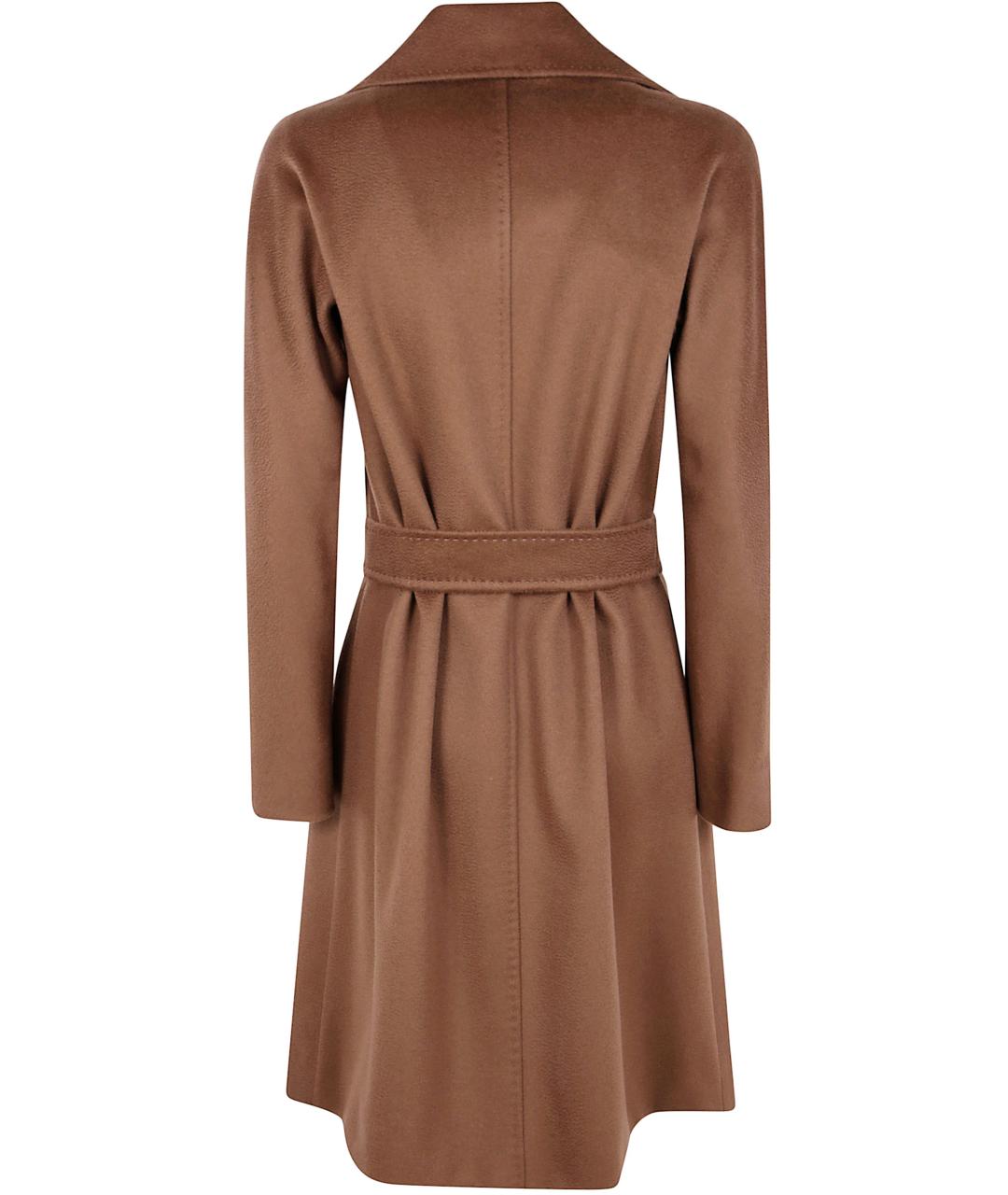 MAX MARA STUDIO Коричневое шерстяное пальто, фото 2