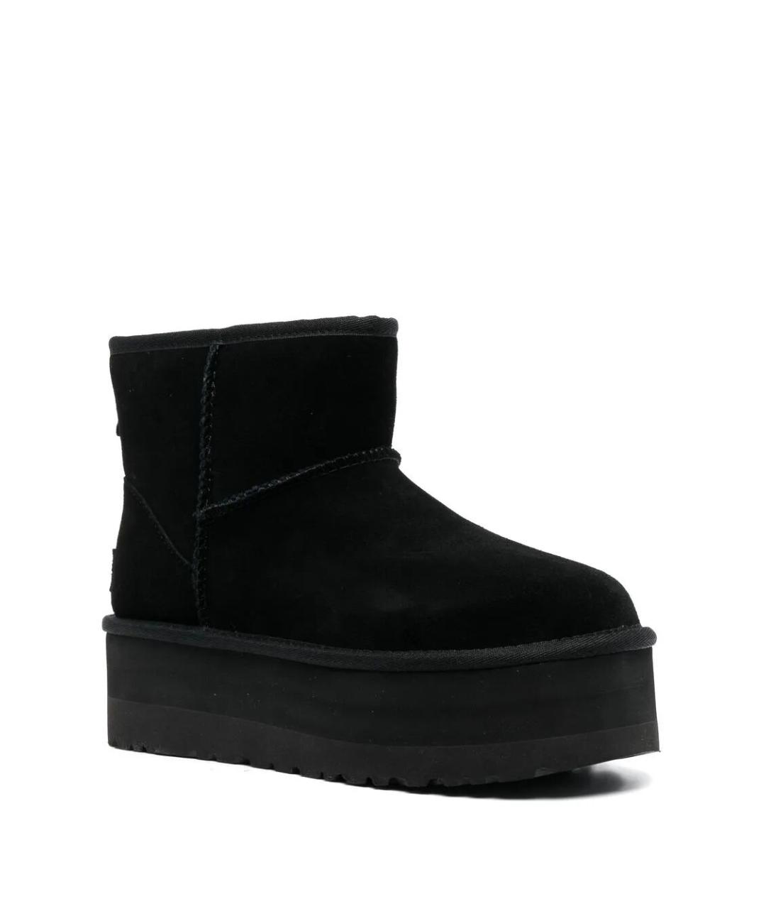 UGG AUSTRALIA Черные кожаные ботинки, фото 3