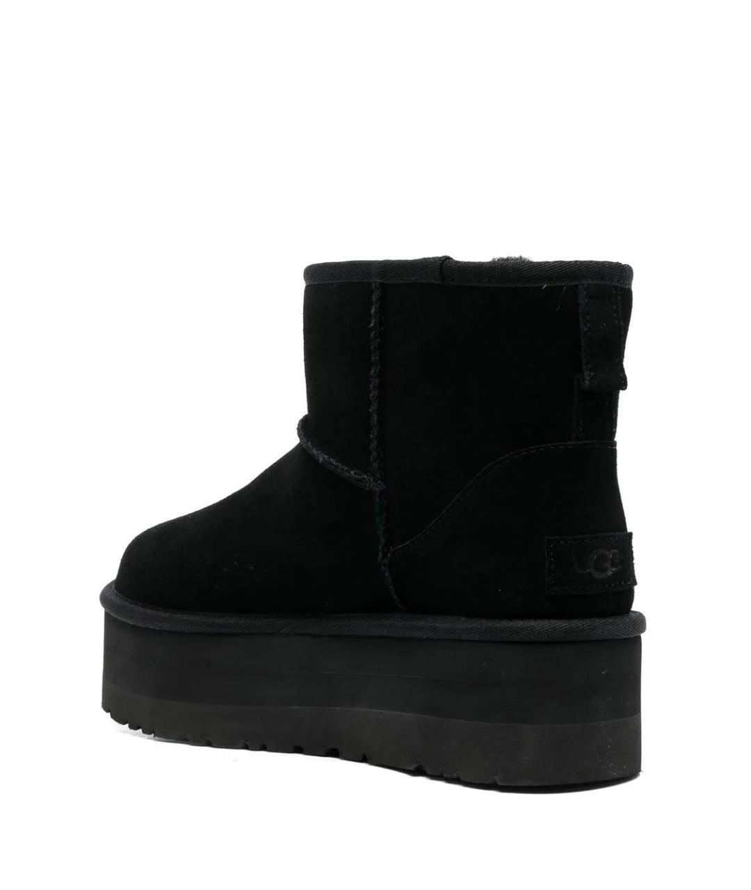 UGG AUSTRALIA Черные кожаные ботинки, фото 2