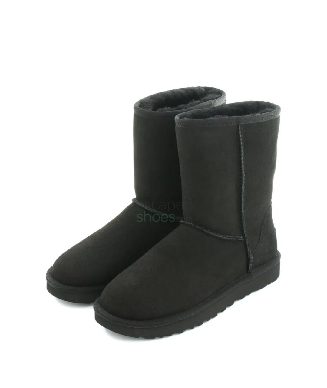 UGG AUSTRALIA Черные нубуковые ботинки, фото 2