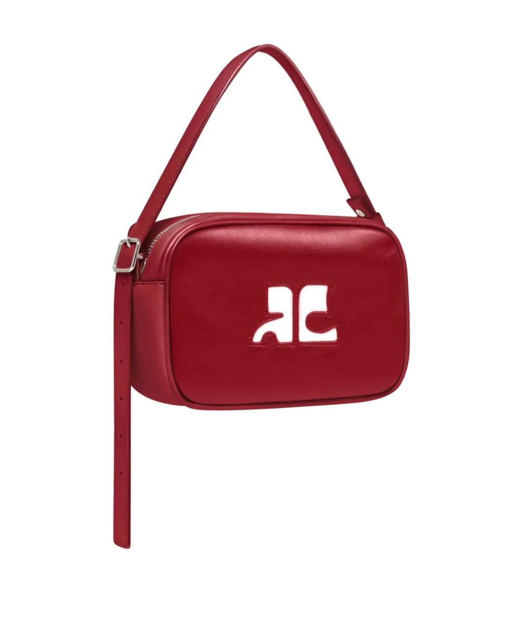 COURREGES Красная кожаная сумка через плечо, фото 4