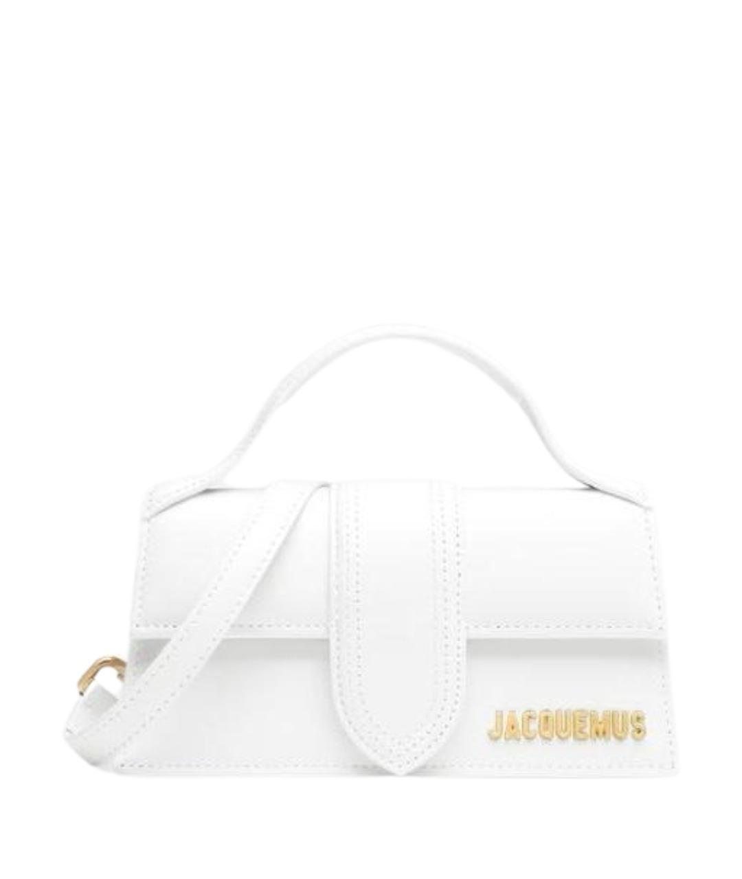 JACQUEMUS Белая кожаная сумка через плечо, фото 1