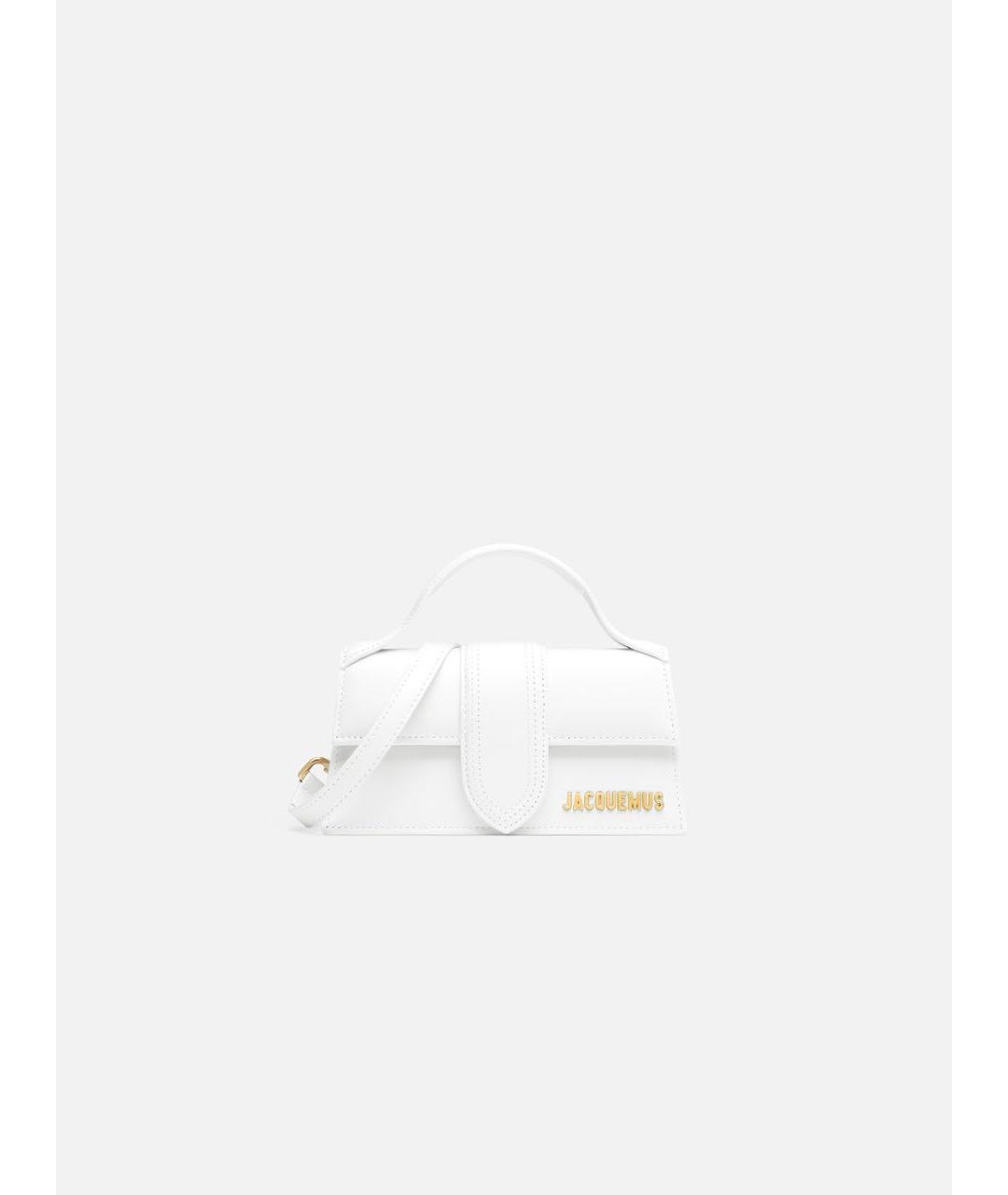 JACQUEMUS Белая кожаная сумка через плечо, фото 9