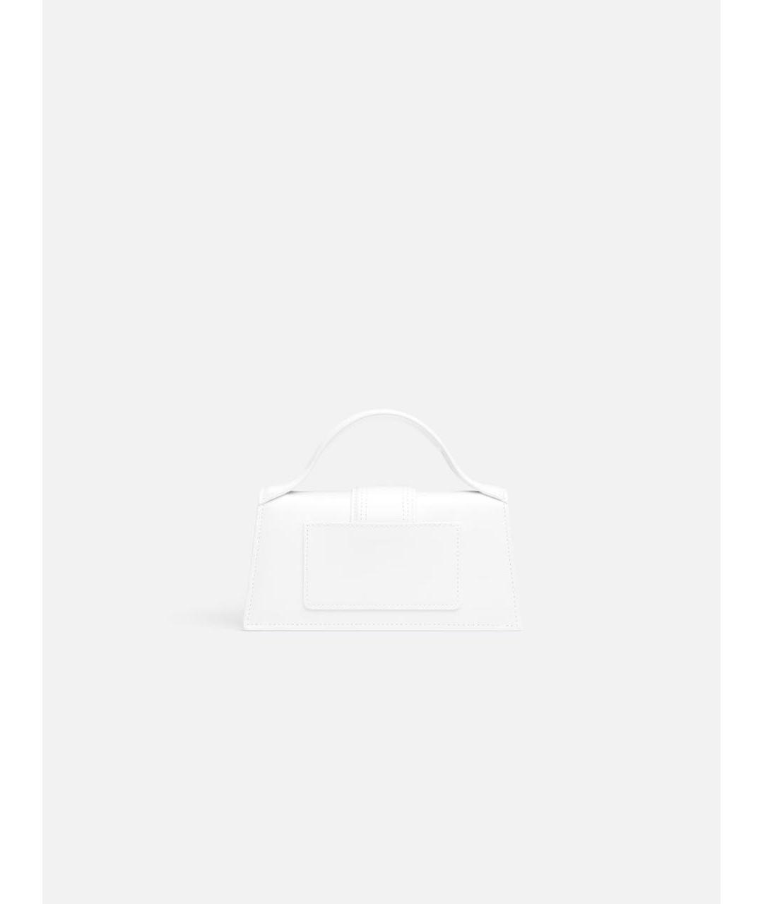 JACQUEMUS Белая кожаная сумка через плечо, фото 3