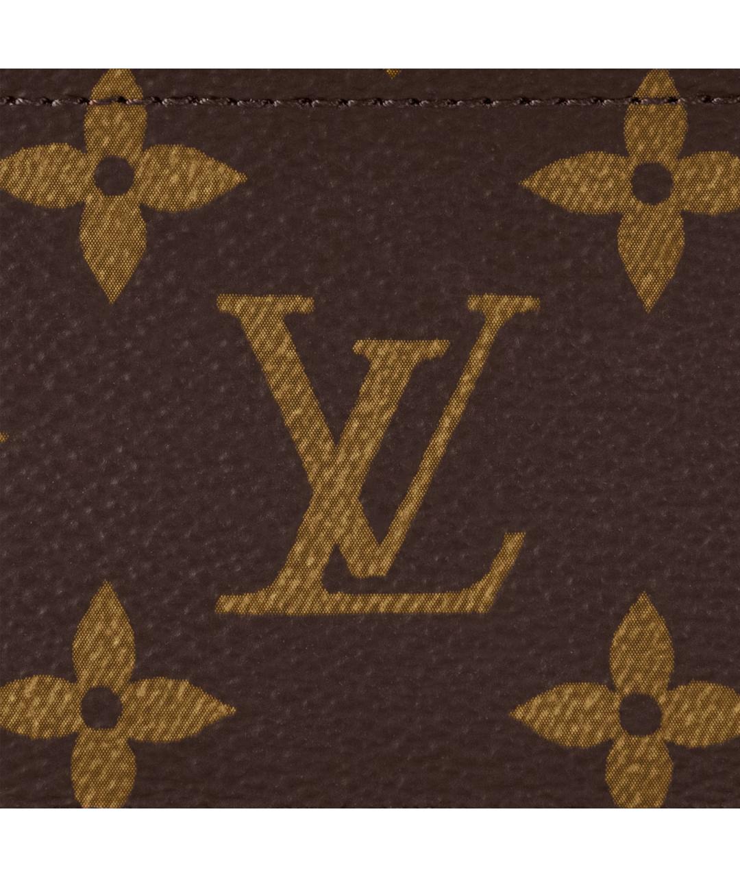 LOUIS VUITTON Коричневый кожаный кардхолдер, фото 5