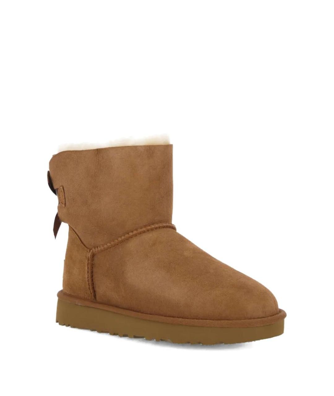UGG AUSTRALIA Коричневые кожаные полусапоги, фото 2