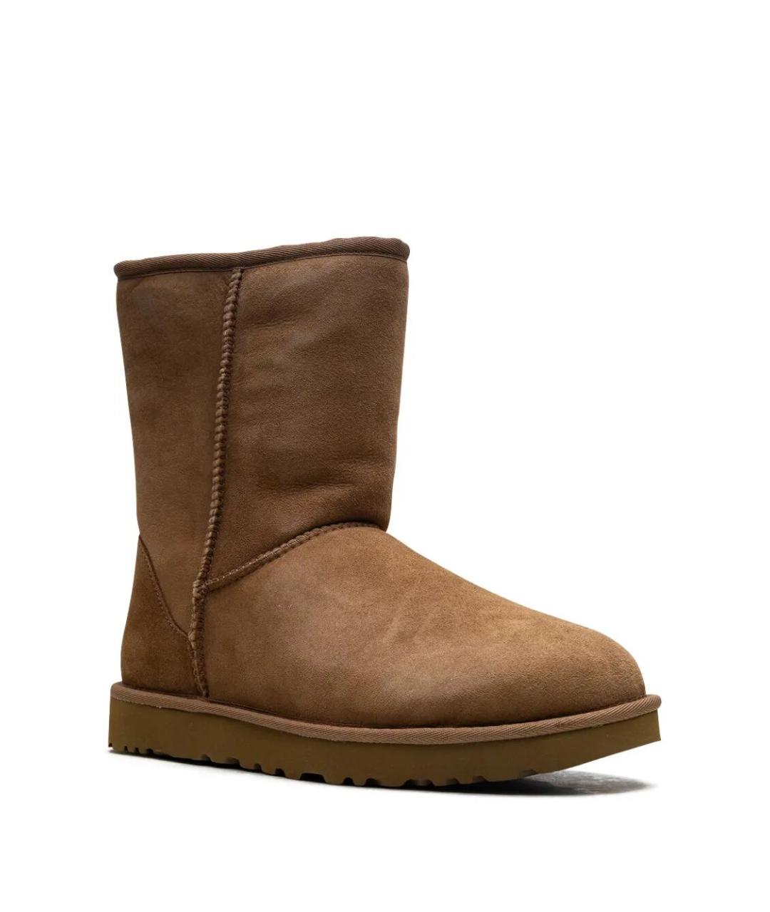 UGG AUSTRALIA Коричневые кожаные сапоги, фото 4