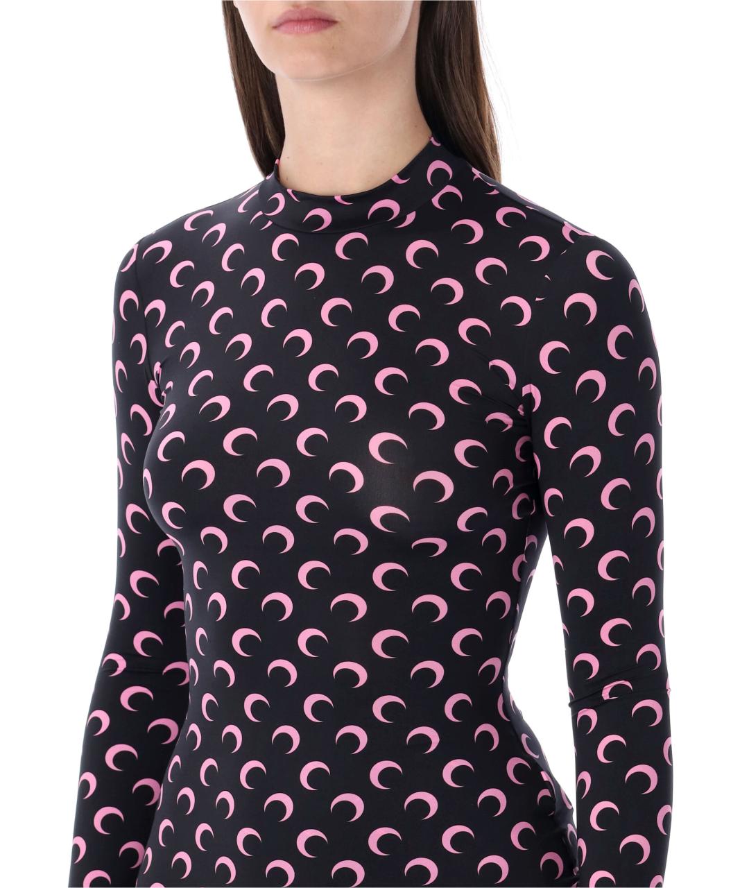 MARINE SERRE Черная полиамидовая водолазка, фото 3