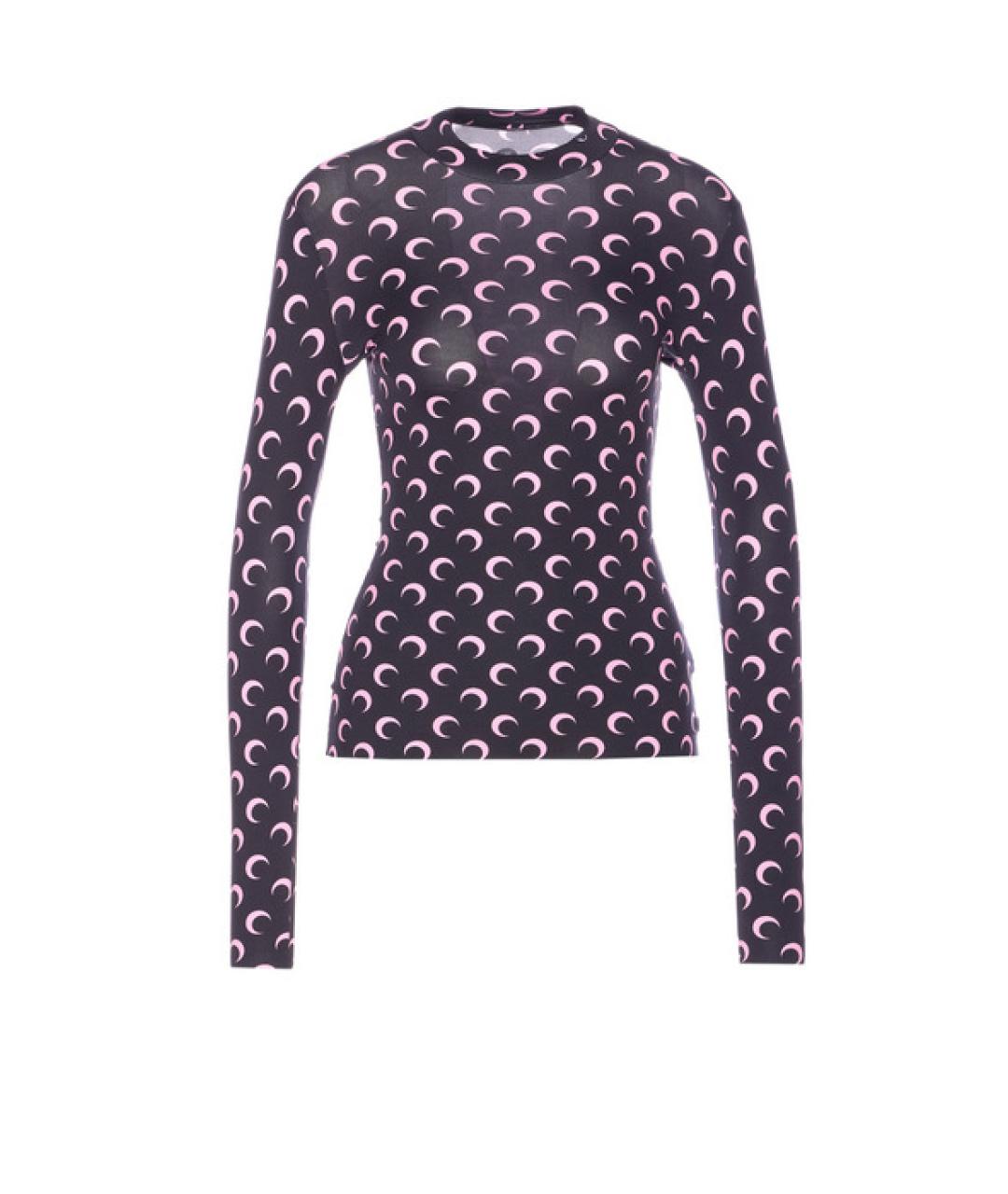 MARINE SERRE Черная полиамидовая водолазка, фото 1