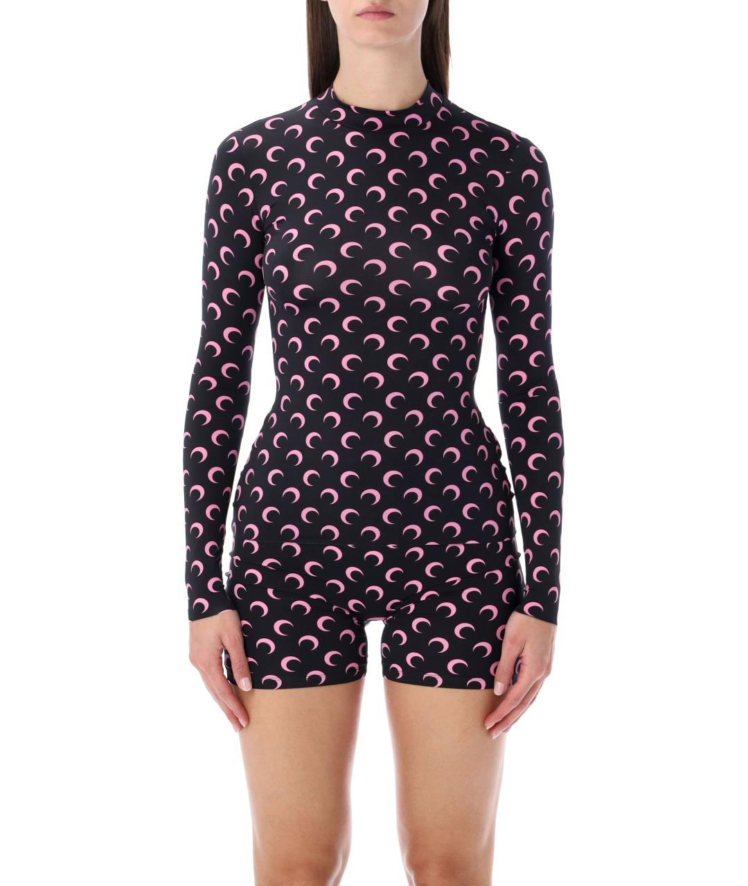 MARINE SERRE Черная полиамидовая водолазка, фото 4