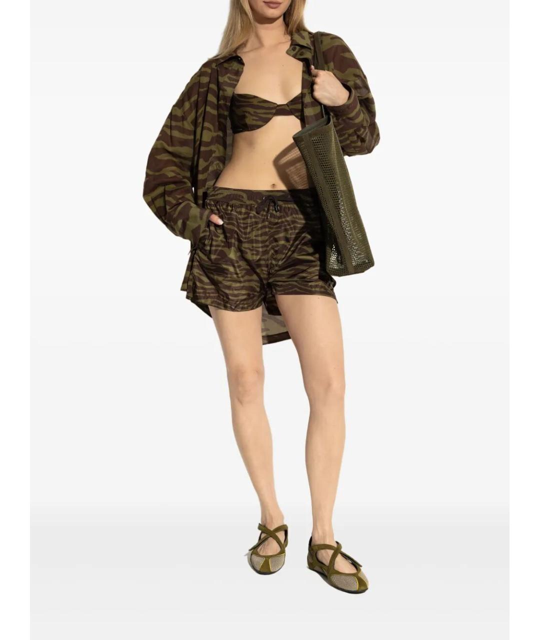 THE ATTICO Зеленые синтетические балетки, фото 4