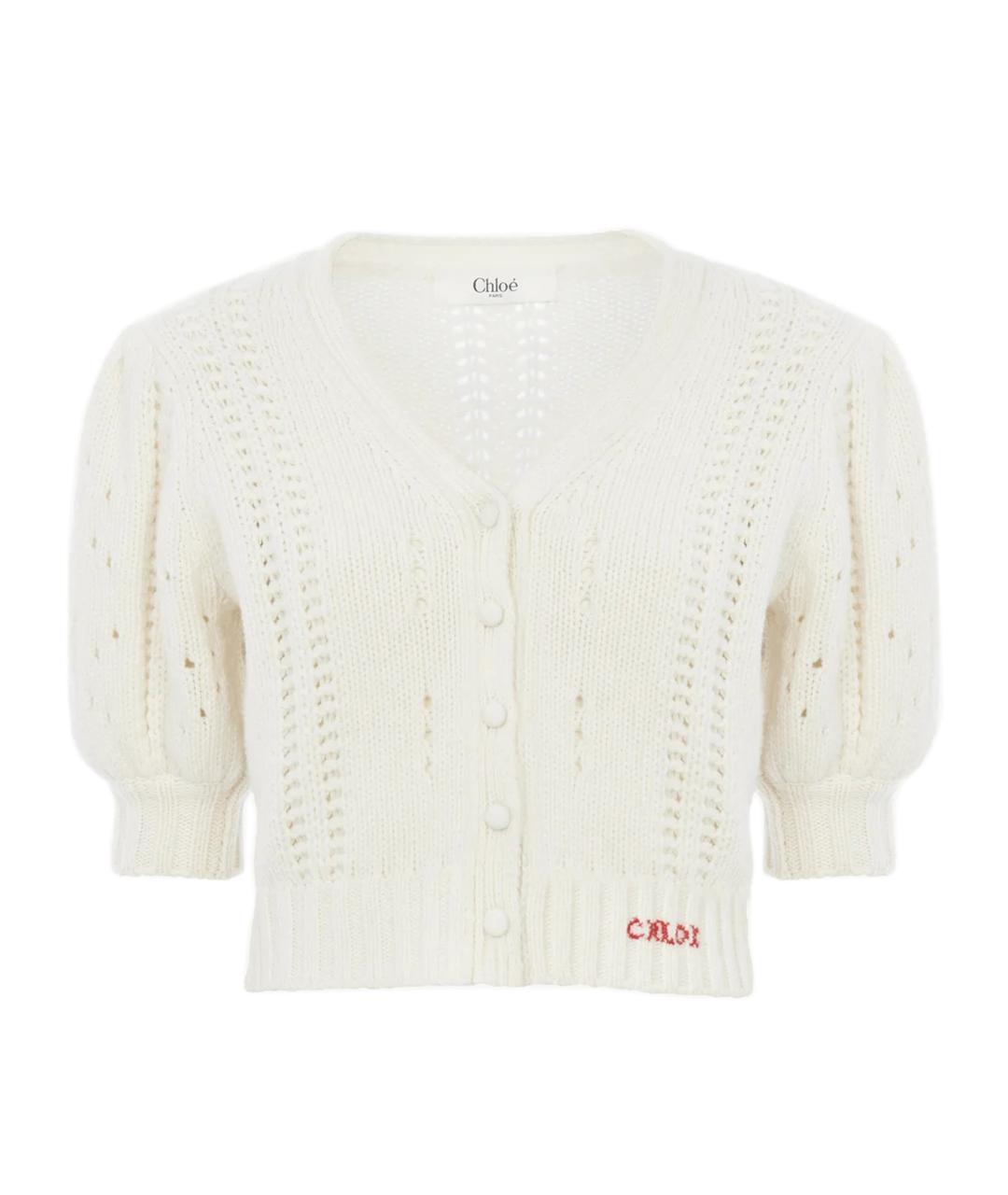 CHLOE Бежевый шерстяной кардиган, фото 1