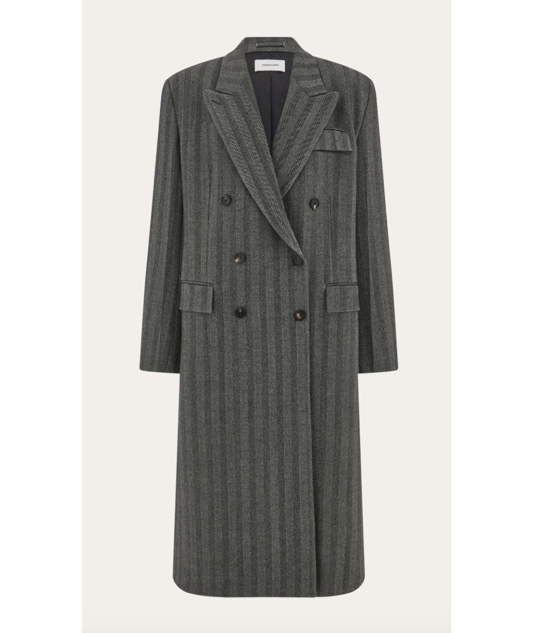 FERRAGAMO Мульти шерстяное пальто, фото 5