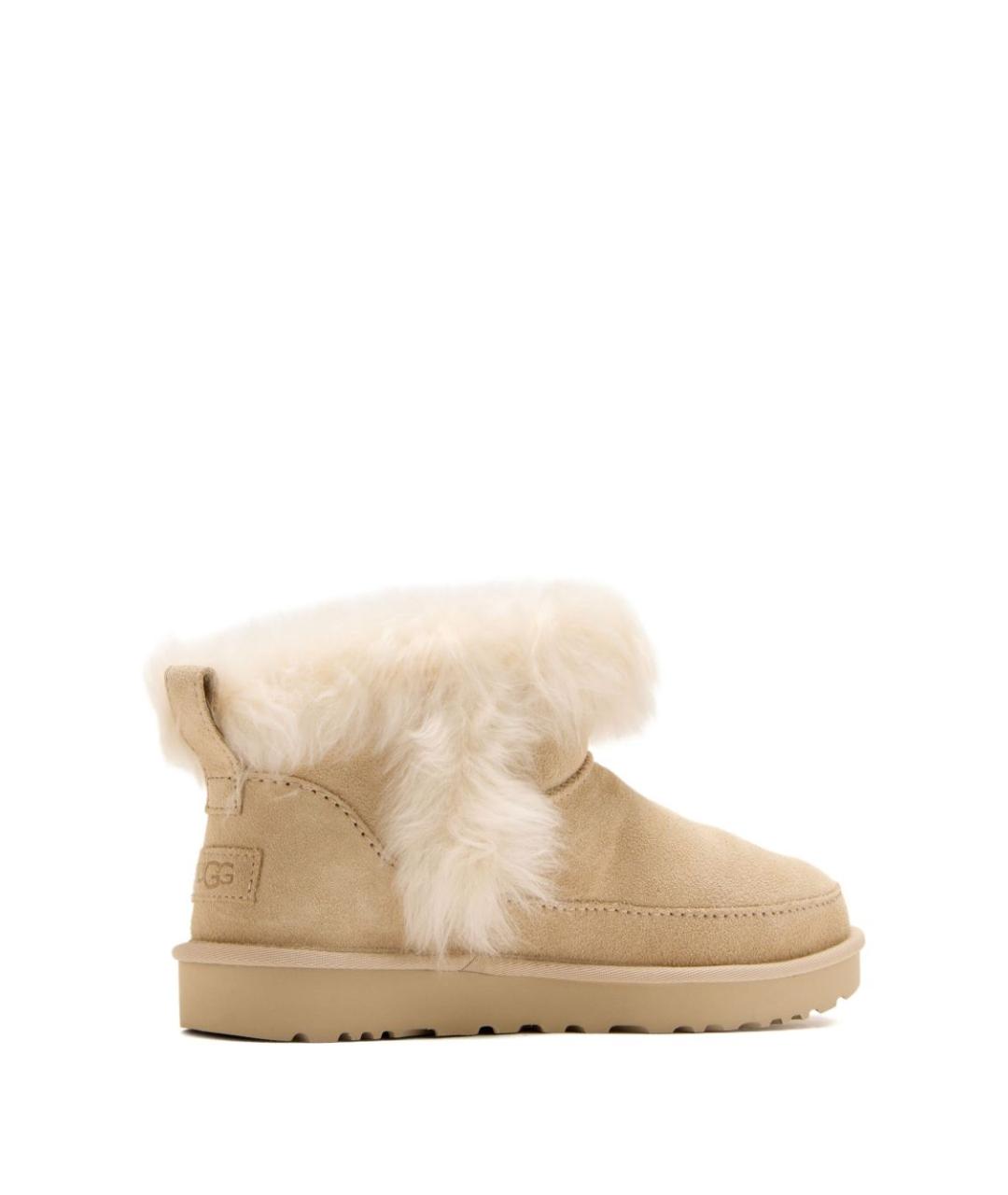 UGG AUSTRALIA Бежевые кожаные ботинки, фото 4