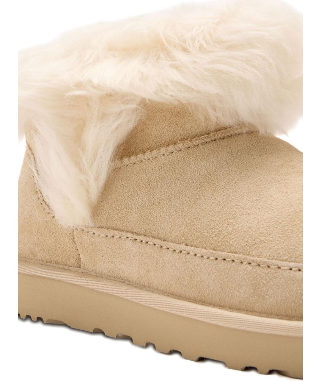 UGG AUSTRALIA Бежевые кожаные ботинки, фото 3