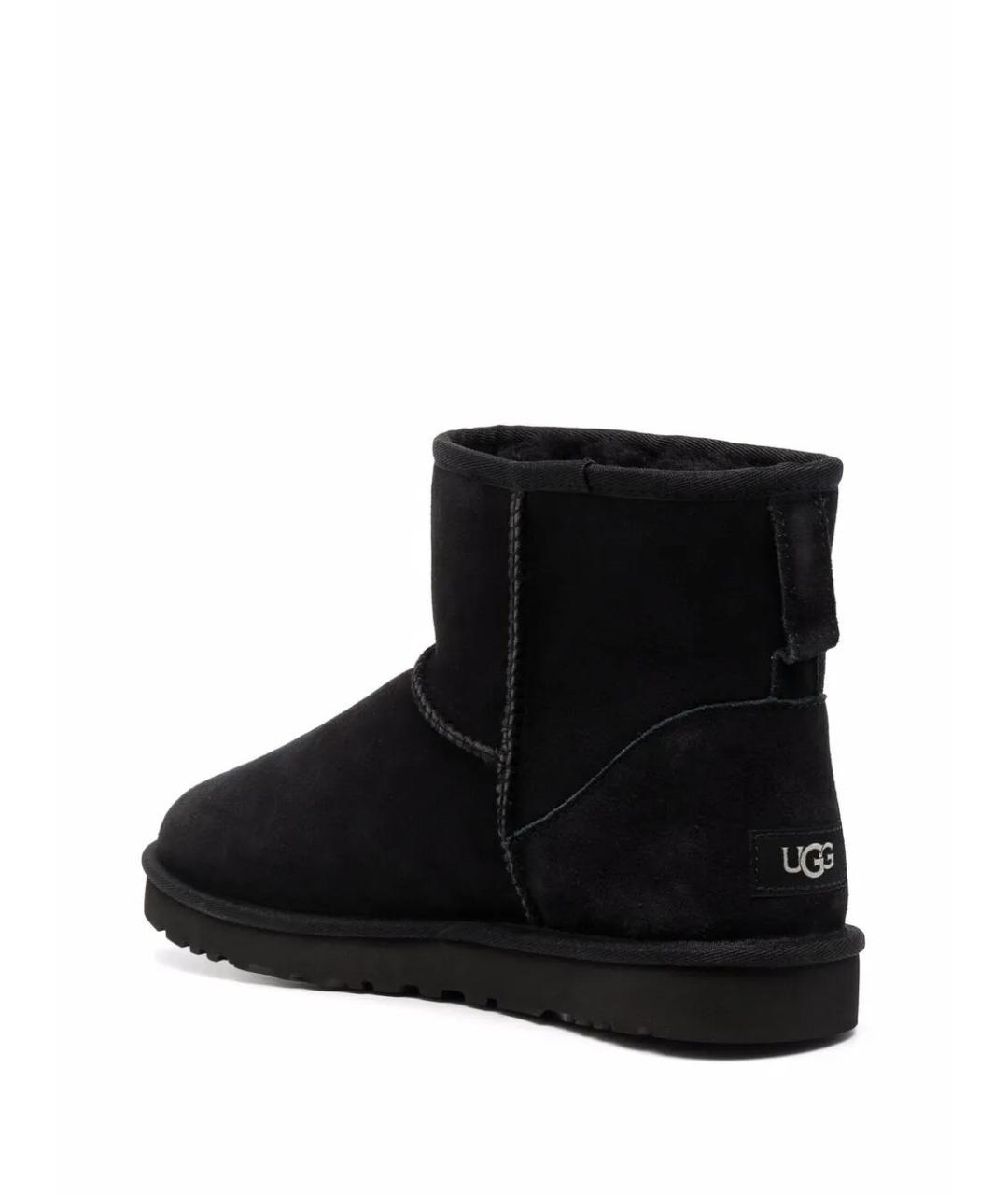 UGG AUSTRALIA Черные нубуковые ботинки, фото 4