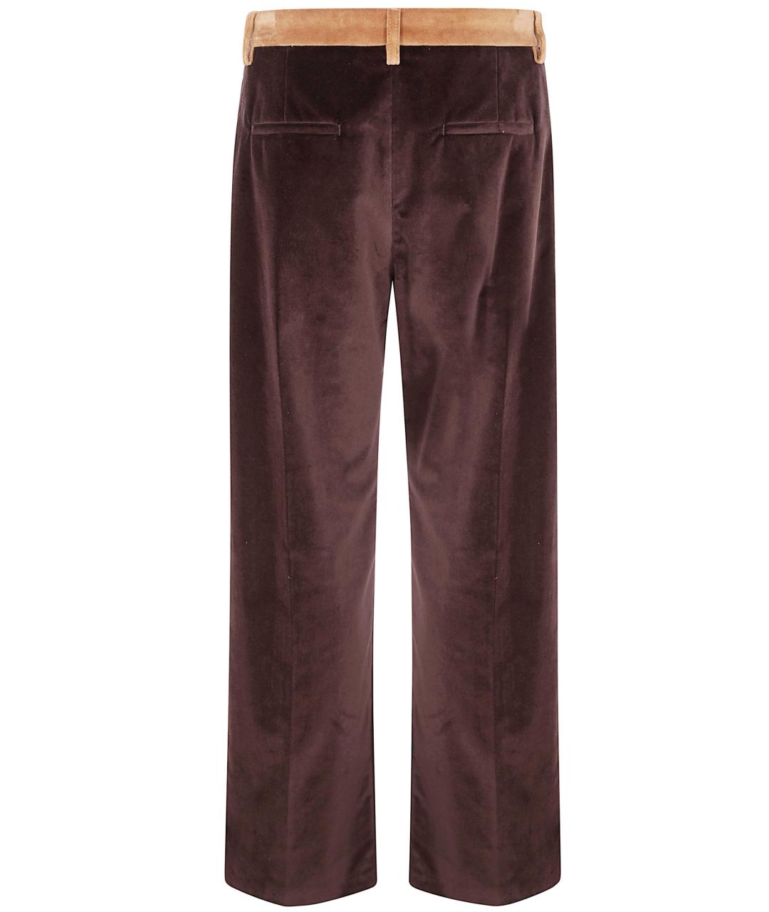 MARNI Коричневые хлопковые повседневные брюки, фото 2