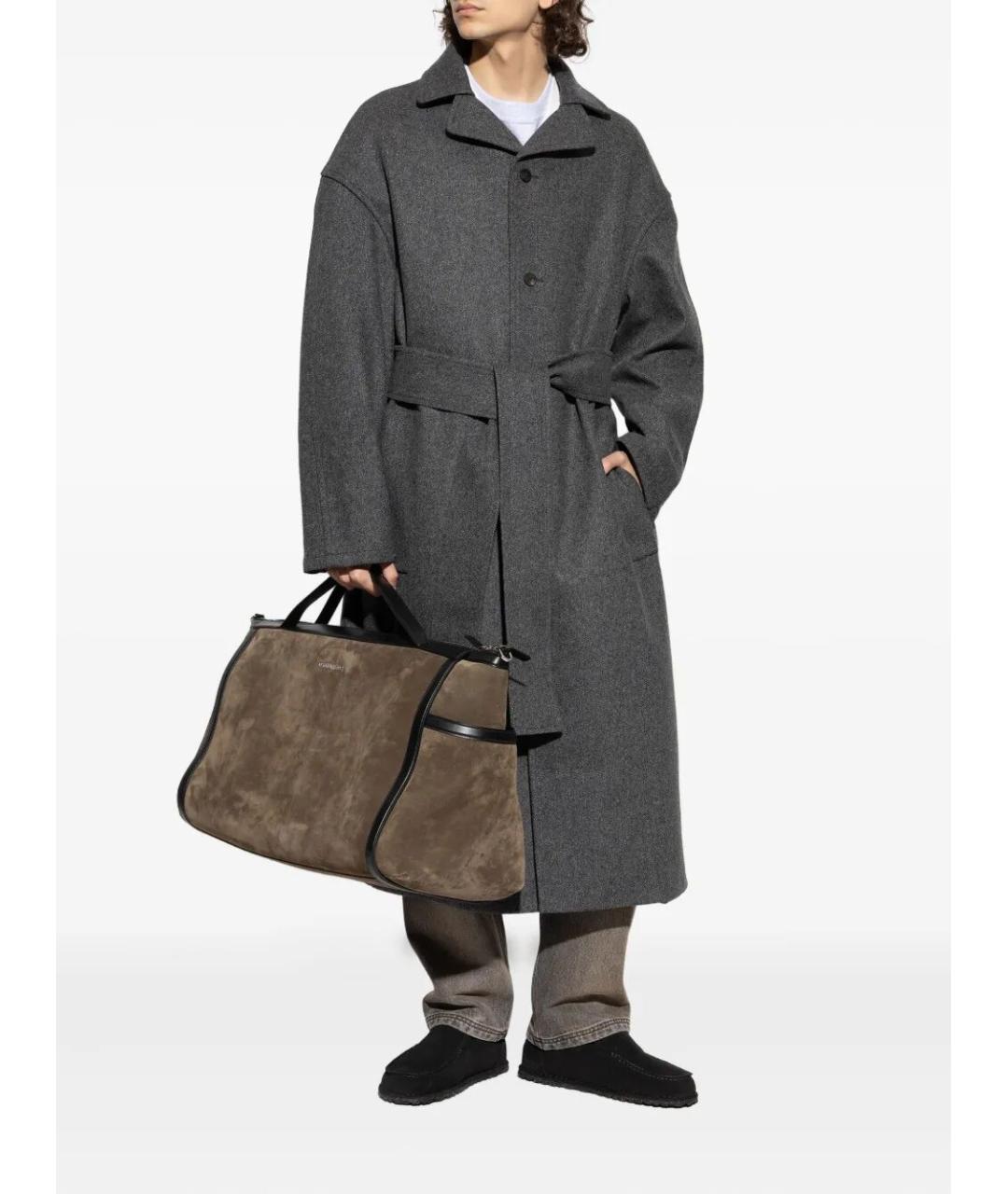 JACQUEMUS Серое шерстяное пальто, фото 5