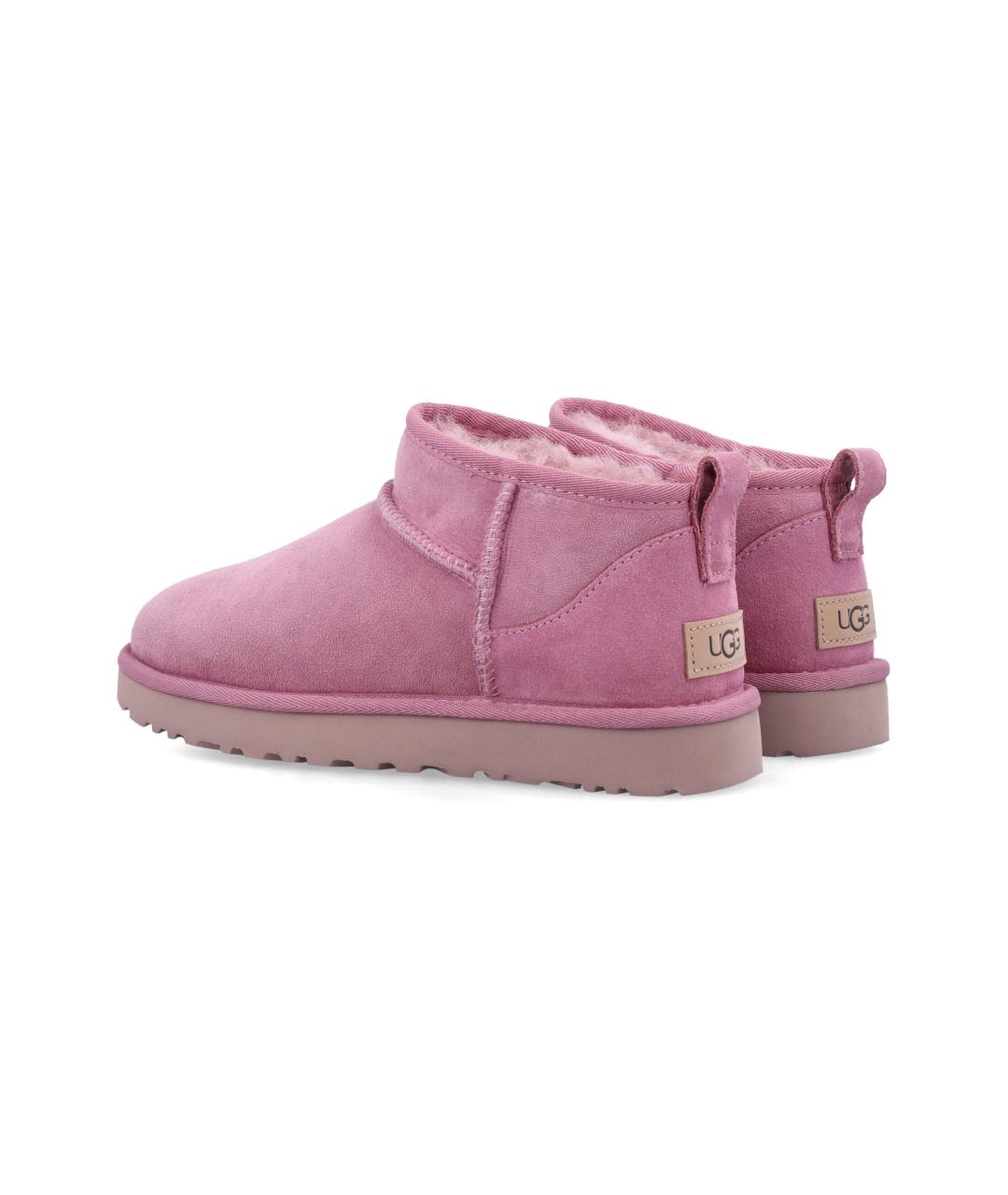 UGG AUSTRALIA Розовые кожаные ботинки, фото 4
