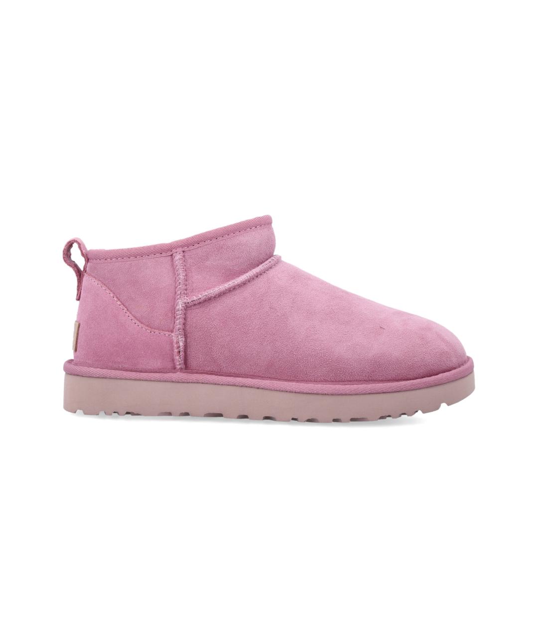 UGG AUSTRALIA Розовые кожаные ботинки, фото 1