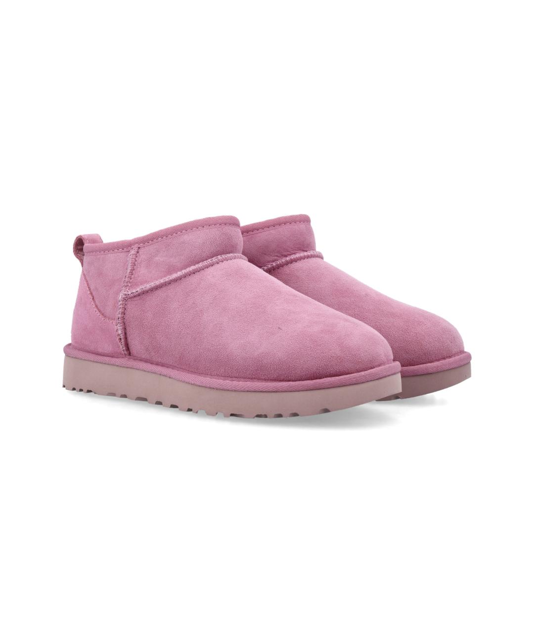UGG AUSTRALIA Розовые кожаные ботинки, фото 2