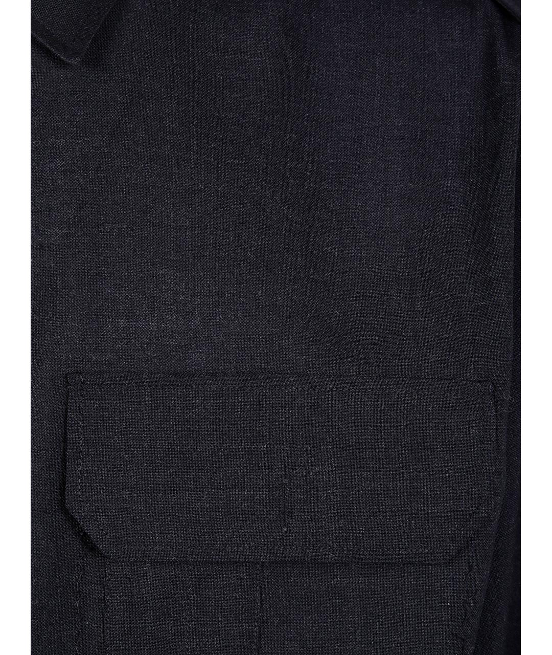 MAISON MARGIELA Антрацитовая шерстяная кэжуал рубашка, фото 3