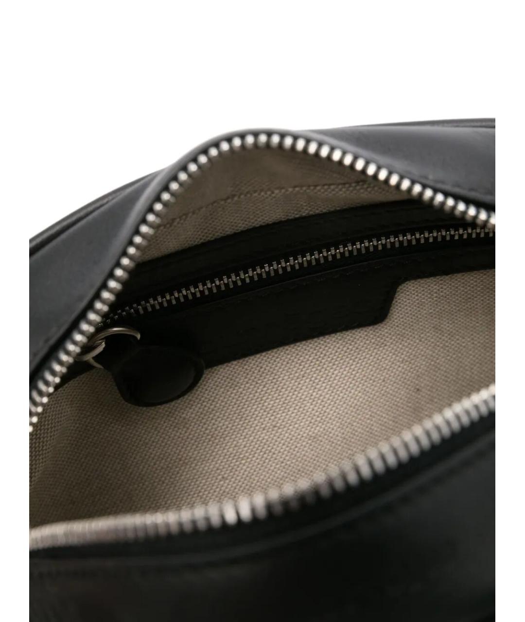 COURREGES Черная кожаная сумка через плечо, фото 2